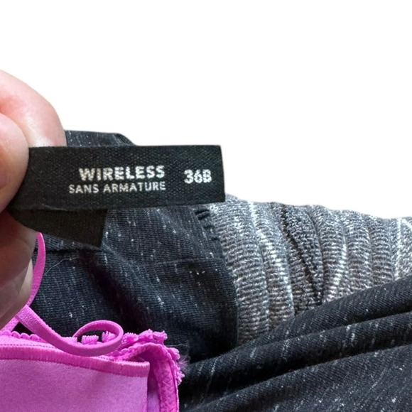 New Aerie Wireless Push Up Joy Lace Convertible Strap Bra Pink Size 36B - Picture 3 of 4